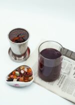 لیوان شیشهای با صافی استیل - تصویر 2