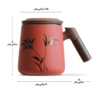 لیوان سرامیکی شنی قرمز - تصویر 2