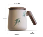 لیوان سرامیکی شنی سفید - تصویر 3